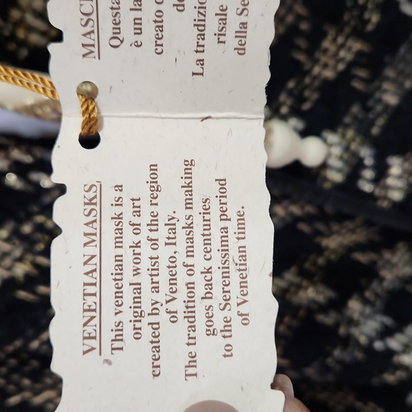 Venetian Hand painted  Mask,  Musical notes - Picture 7 of 9